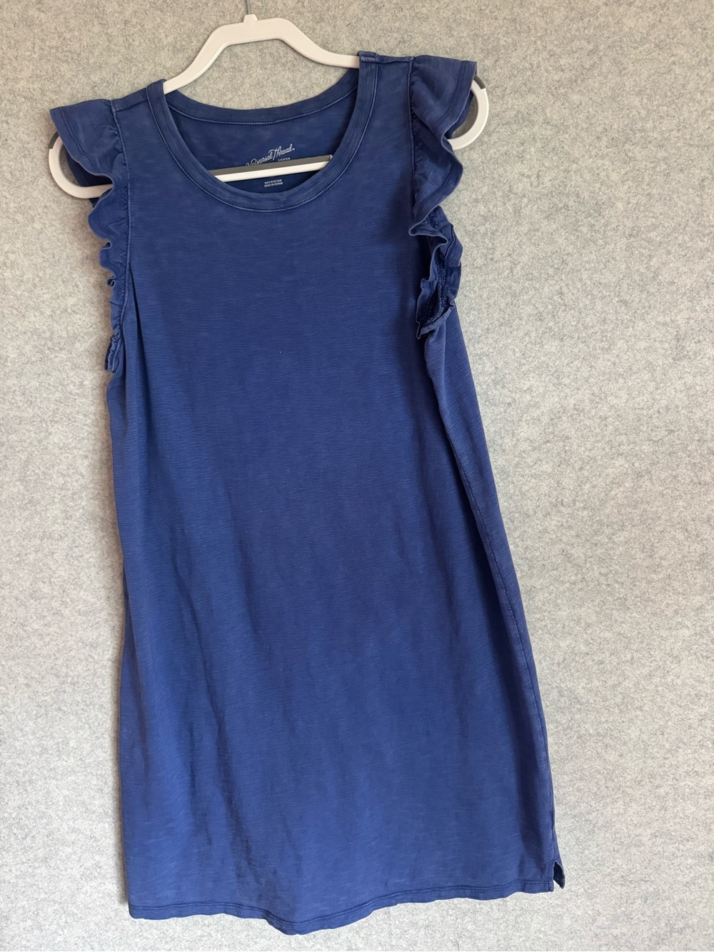 Universal Thread Indigo Hue Ruffle Sleeve Womens Dress